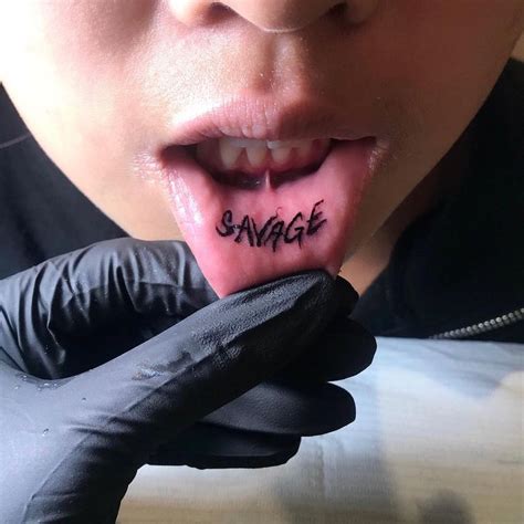 Ecltr On Instagram An Actual Savage For Getting Her Lip Inked