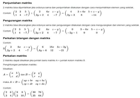 Matriks Matematika Pendidikanalmun Com