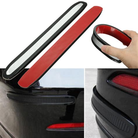 2x Car Bumper Corner Guard Strip Anti Rub Scratch Protection Decoration In Styling Mouldings