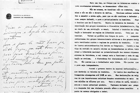 Onde estão documentos e objetos que ajudam a contar a história do Brasil Carta de getulio