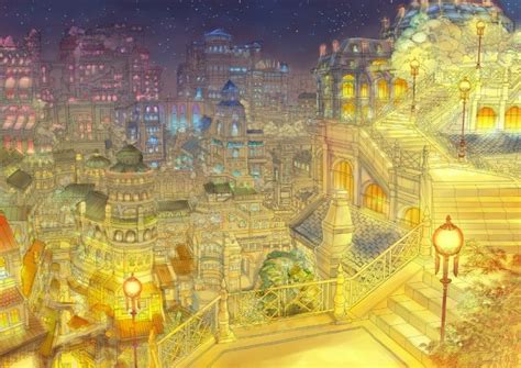 City Background Anime Art Wallpaperin