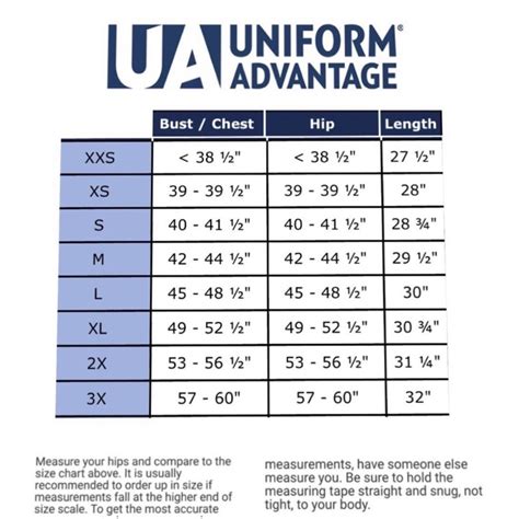 Pin By Pinner On Shop By Style Uniform Advantage Size Chart