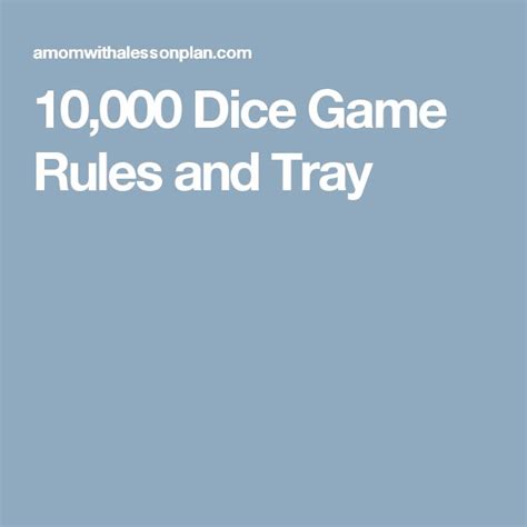 10000 Dice Game With Printable Rules Confience Meets Parenting
