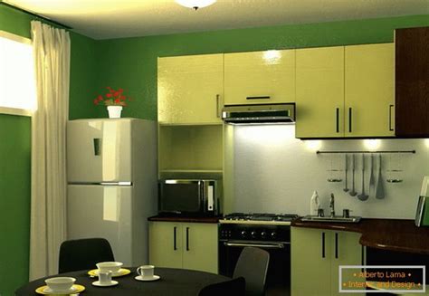 Interior Design Of The Kitchen Area Of 9 Square Meters M