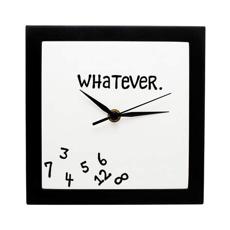 Whatever Clock Wall Novelty Clock Uncommongoods