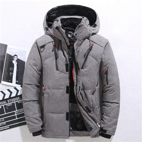 down jacket male winter parkas men 20 degree white duck down jacket hooded outdoor thick warm