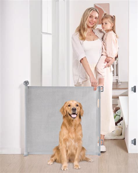 Likzest Retractable Baby Gate Mesh Baby And Pet Gate 33 Tall Extends