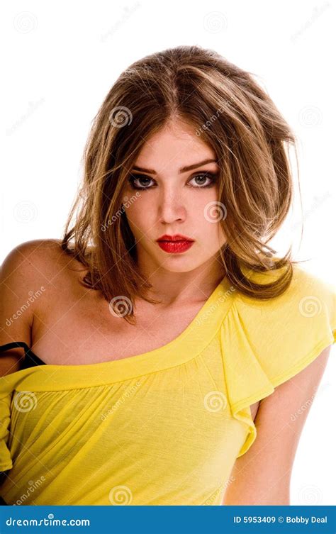 Fashion Headshot Stock Image Image Of Beautiful Lady 5953409