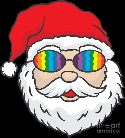 lgbt santa gay pride lgbtq christmas xmas t digital art by haselshirt fine art america