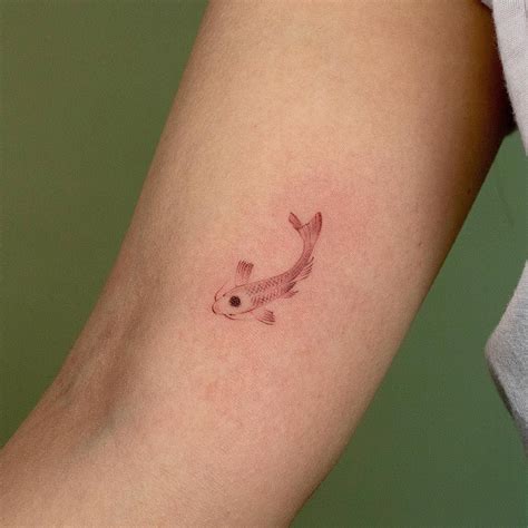 Small Koi Fish Tattoo On Arm Lucky Tattoo Luck Tattoo Koi Fish Tattoo