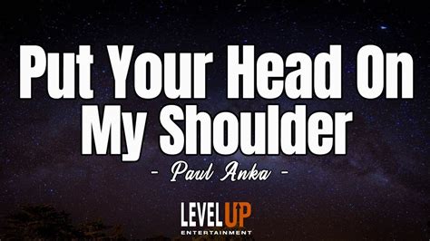 Put Your Head On My Shoulder Paul Anka Karaoke Version Youtube