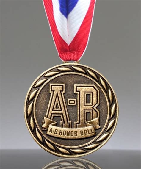 Picture Of A B Honor Roll Academic Medal