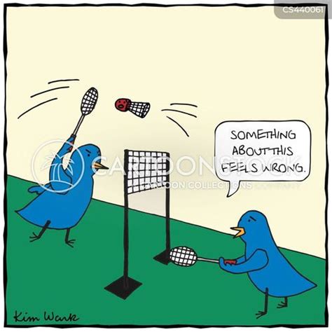 Badminton Players Cartoons And Comics Funny Pictures From Cartoonstock
