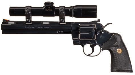 Colt Python Ten Pointer Revolver With Scope And Case Rock Island Auction