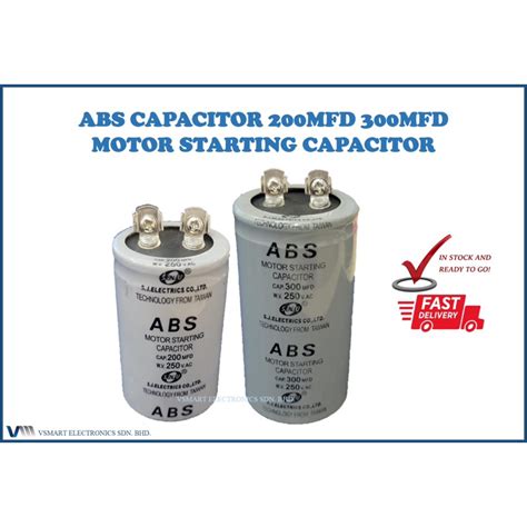 Motor Starting Capacitor 200uf 300uf 250vac Shopee Malaysia