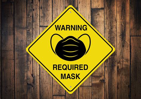 Warning Mask Sign Warning Mask Required Mask Required Mask Etsy