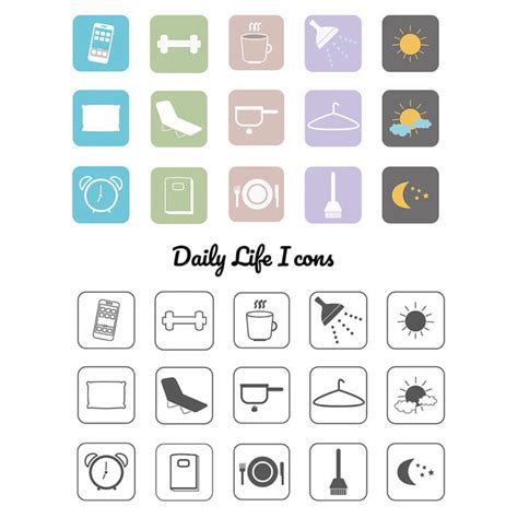 Vector Icons Daily Life Vector Icons Daily Life Vector Icons Day Png