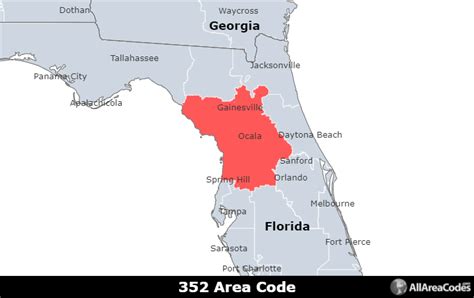 904 Area Code Map