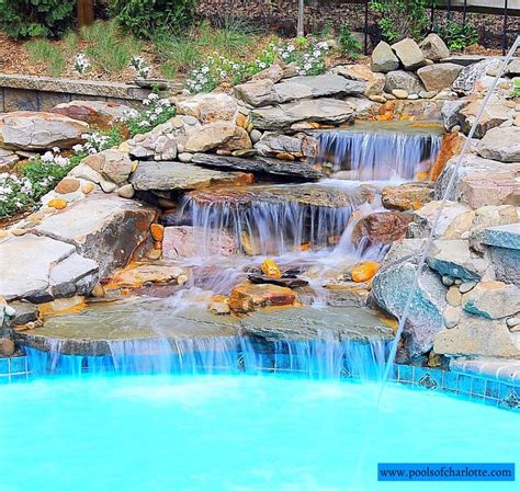 Natural Rock Waterfall Pool Waterfall Pool Water Features Fountains
