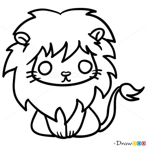 Easy Lion Cub Coloring Pages