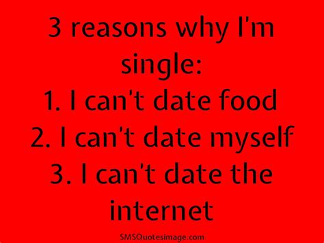 3 reasons why i m single funny sms quotes image