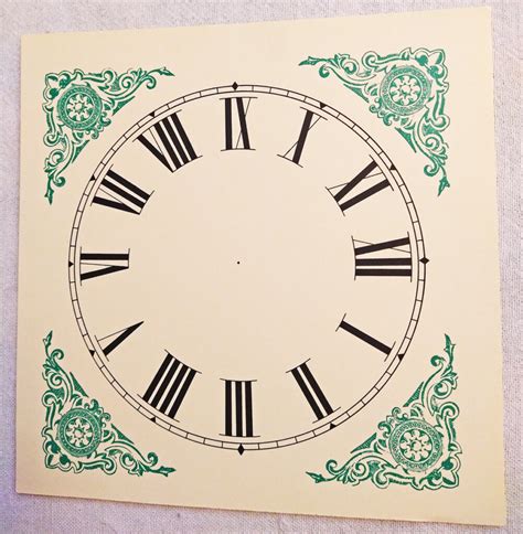 8 Fancy Cornered Paper Dials Ronell Clock Co