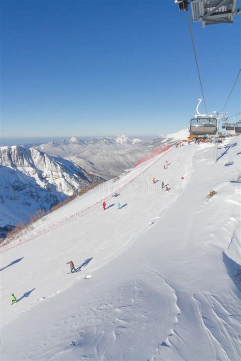 Ski Resort Krasnaya Polyana Sochi Russia Stock Image Image Of