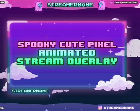 Animated Spooky Cute Twitch Stream Overlay Pastel Goth Etsy