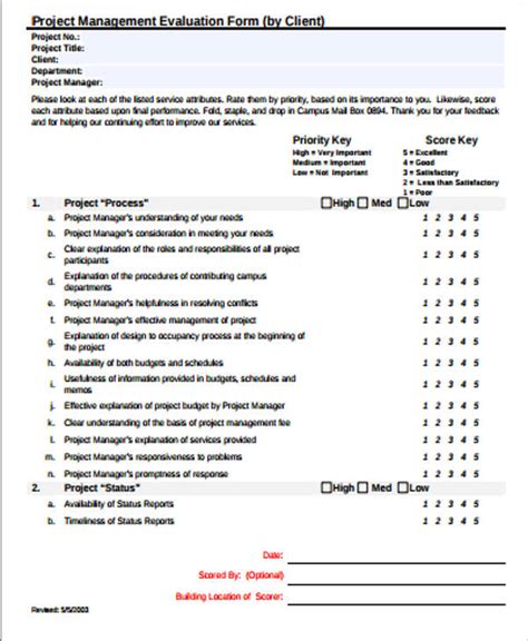 Free 9 Sample Project Evaluation Forms In Ms Word Pdf