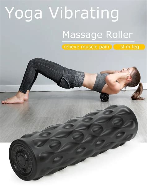High Quality Wireless Electric Vibrating Foam Roller Yoga Vibration Yoga Roller Fitness Massager
