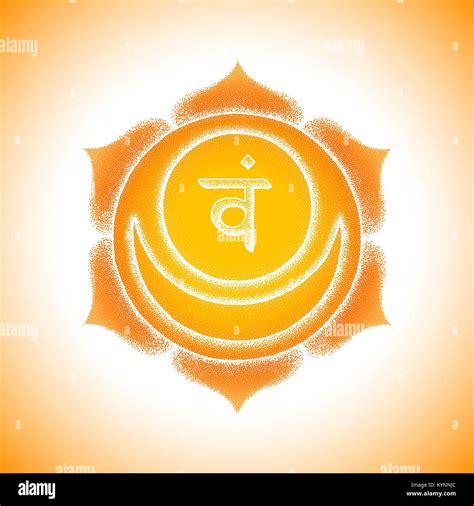 Vektor Zweite Svadhishthana Chakra Sakral Sanskrit Saatgut Mantra Vam
