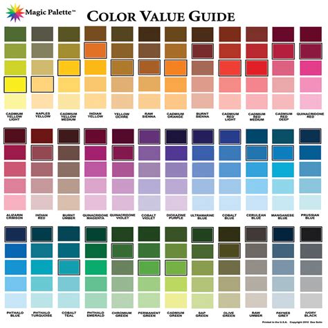 Magic Palette Artist S Color Value Guide Walmart Com