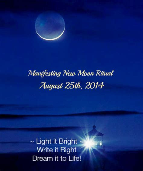 New Moon Ritual August 2014 Anne Ribley