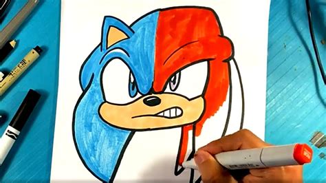 Easy How To Draw Sonic Knuckles Youtube