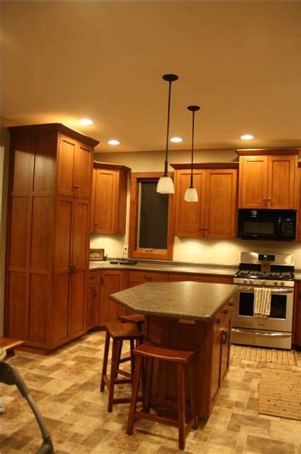 Quarter sawn white oak island craftsman kitchen minneapolis. Quarter sawn white oak full overlay | Custom kitchen ...