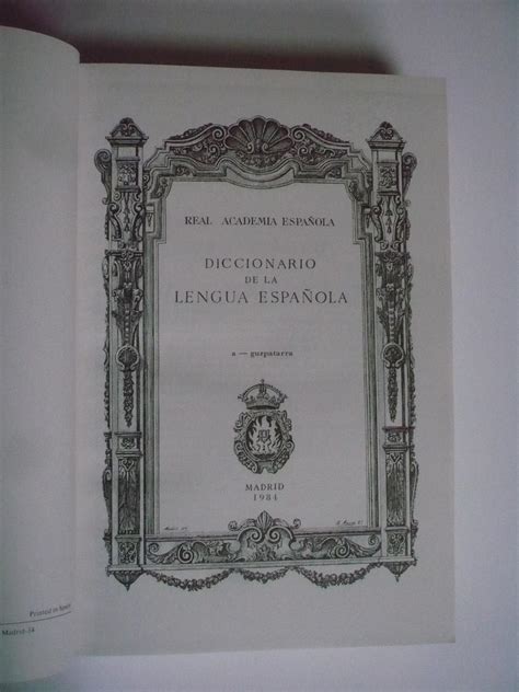 DICCIONARIO DE LA LENGUA ESPAÑOLA Vigésima edición 1984 Auca
