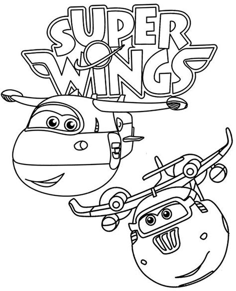 Planes Jett And Donnie From Super Wings Pictures To Color
