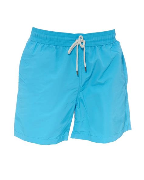 Ralph Lauren Mens Plain Traveller Swimshorts Blue Swimming Trunks