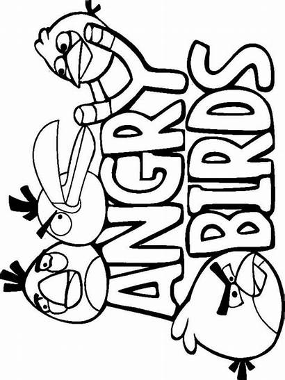 Angry Coloring Birds Pages Printable Cartoon