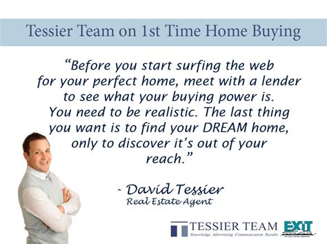 As a realtor, her first priority is to make her clients happy. A tip for first time #homebuyers from Realtor #DavidTessier. | Home buying, Social media ...