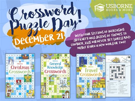 Crossword Puzzle Day December 21 Barnyard Books Brand Partner Of