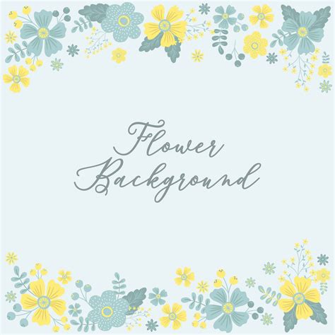 Vector flower / vector ornament. Hand drawn Flower Invitation Border Background - Vector ...