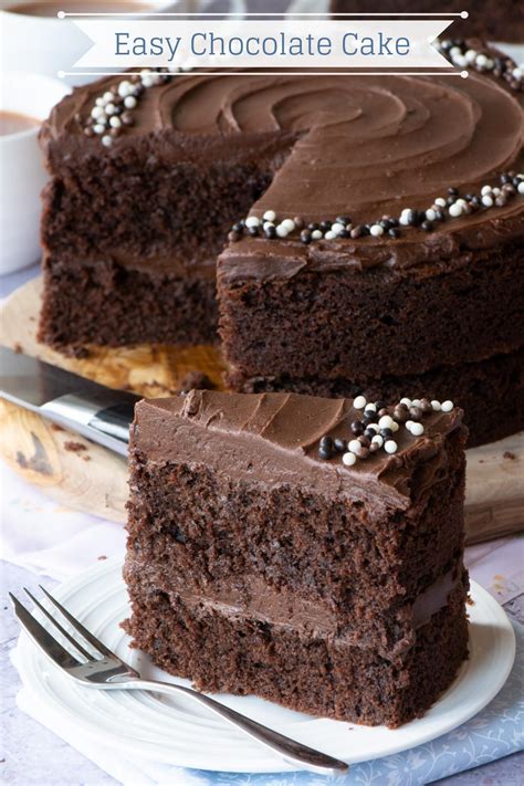 Easy Chocolate Cake Charlottes Lively Kitchen