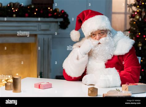 Sad Santa Claus Stock Photo Alamy