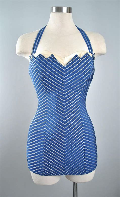 Reserved 50s Cole Of California Swimsuit 1950s Navy Blue Etsy