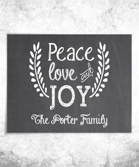 Zulily Personalized Prints Peace And Love Joy