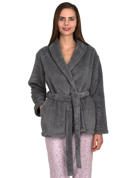 TowelSelections Women S Bed Jacket Fleece Cardigan Cuddly Robe Large X