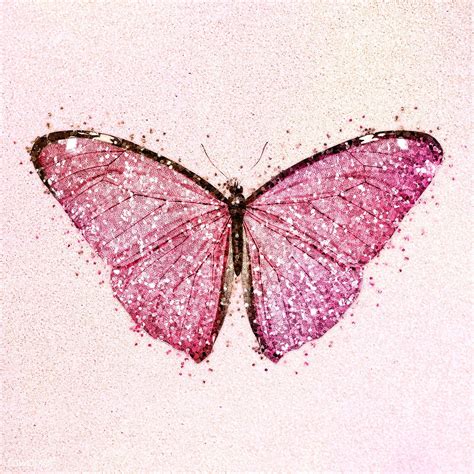 Glitter Pink Butterfly Design Element Premium Image By Rawpixel Com