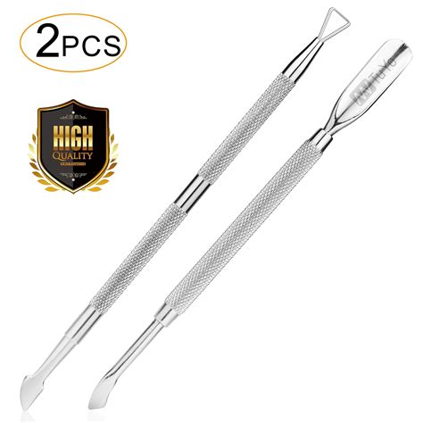 2pcs Cuticle Pusher And Cutter Set Triangle Cuticle Nail Pusher Peeler