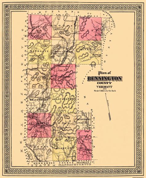 Bennington Vermont Beers 1876 23 X 28